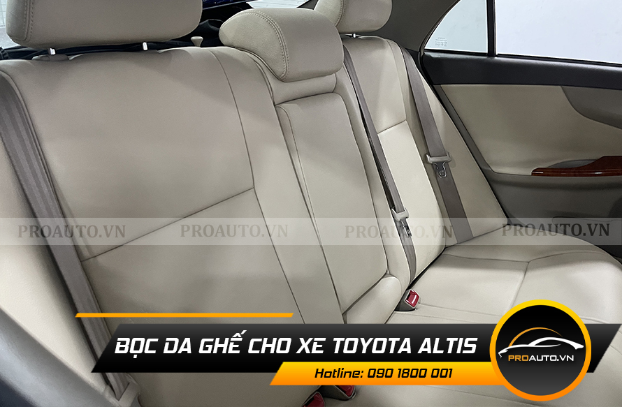 Chọn màu sắc bọc ghế da xe hơi Toyota Altis