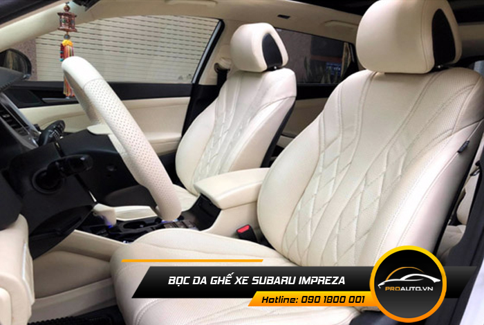 Chọn màu sắc bọc ghế da  Subaru Impreza 