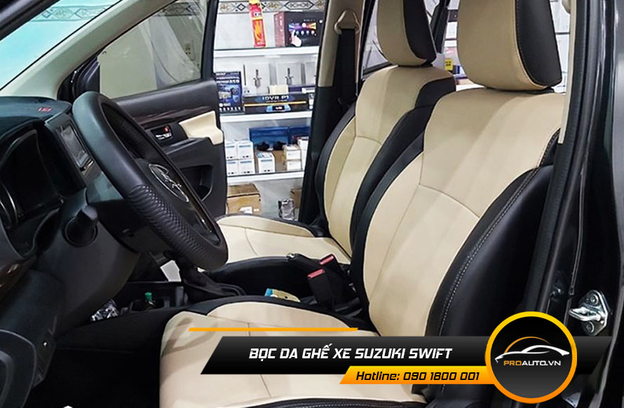 Chọn màu sắc bọc ghế da Suzuki Swift
