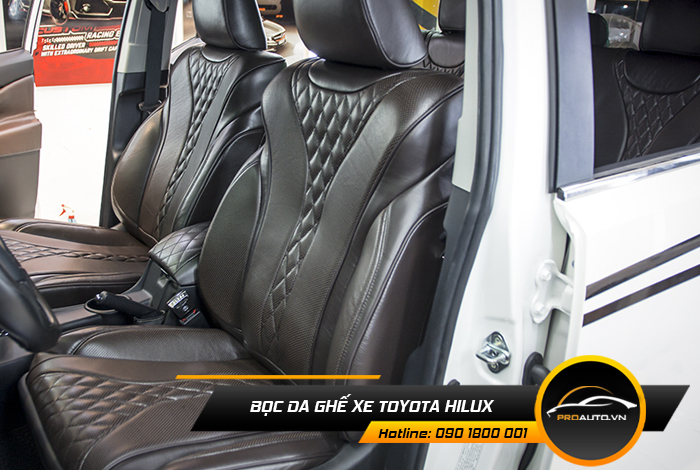 Cách bọc ghế da Toyota Hilux