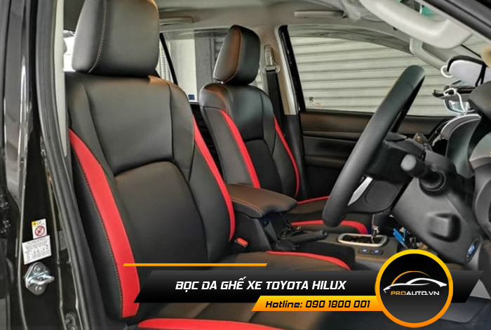 Chọn màu sắc bọc ghế da Toyota Hilux
