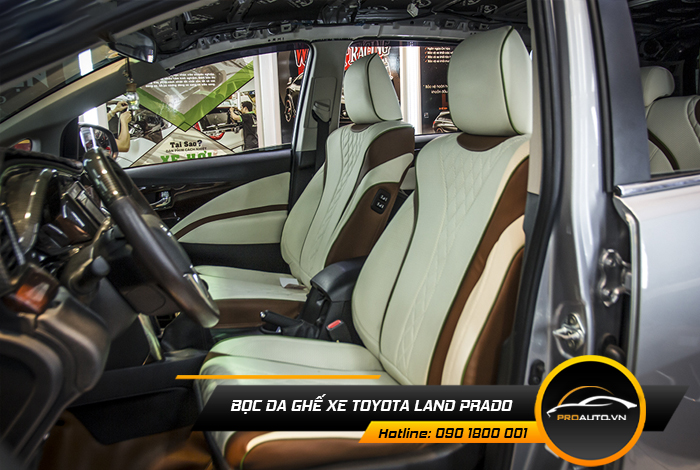 Chọn màu sắc bọc ghế da Land Prado