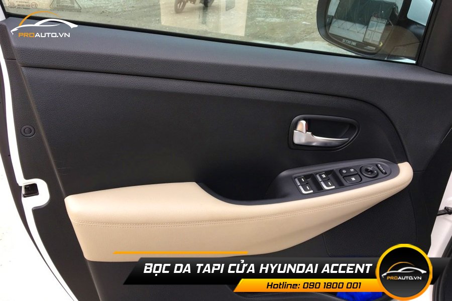 Bọc da tappi cửa xe Accent
