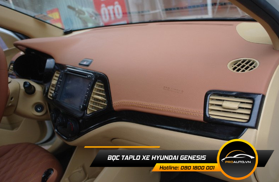 Bọc da taplo xe Genesis