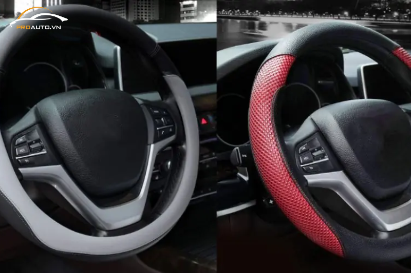 Bọc da và ốp gỗ tay lái xe Mitsubishi Xpander