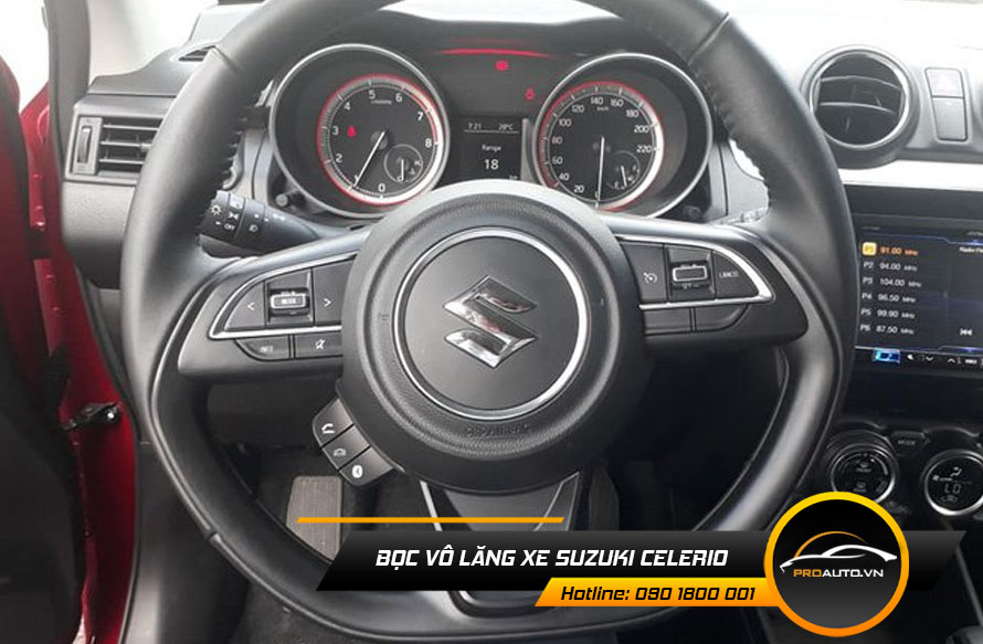 Bọc da vô lăng xe Suzuki Celerio
