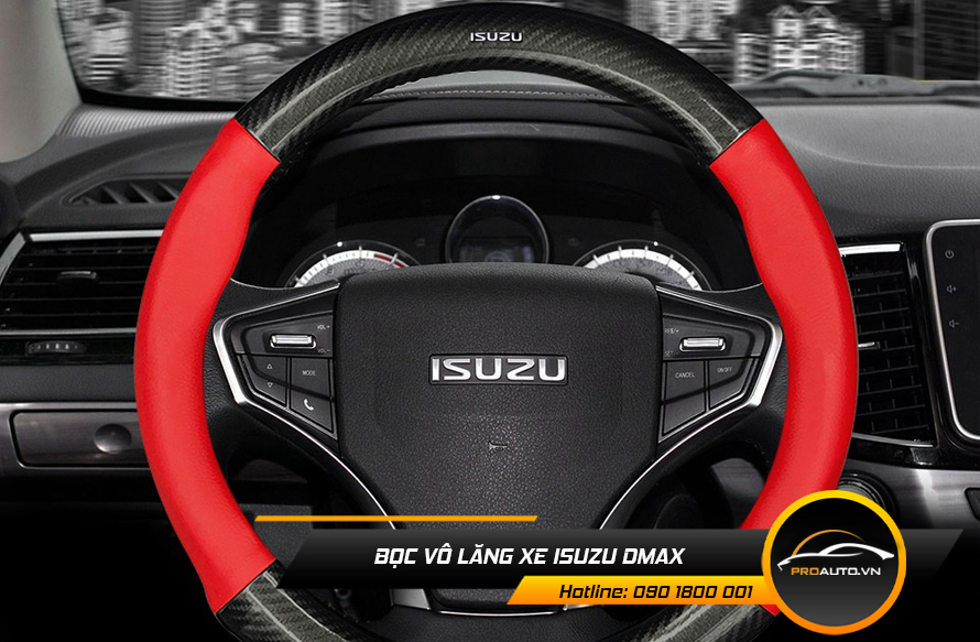 Bọc da vô lăng xe Isuzu Dmax