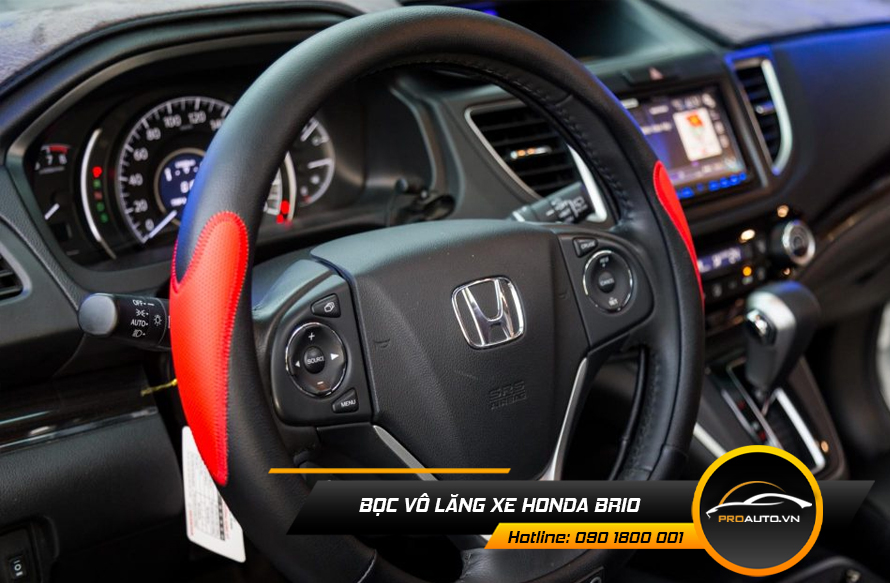   Bọc da tay lái xe Brio