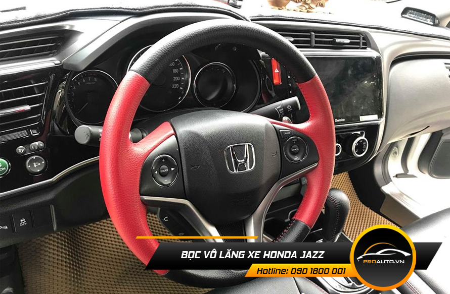 Bọc da tay lái xe Jazz