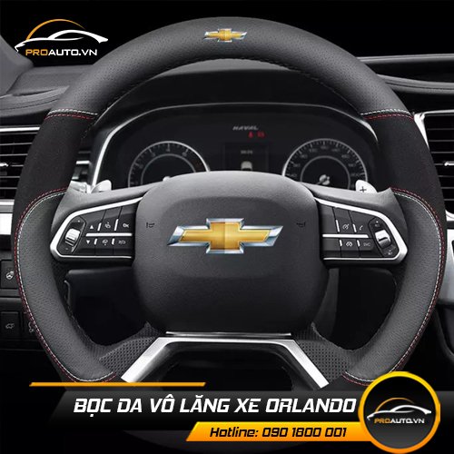 Bọc da và ốp gỗ tay lái xe Orlando
