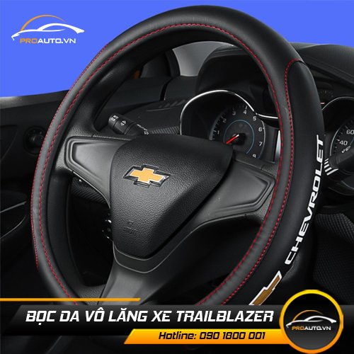 Bọc da và ốp gỗ tay lái xe Trailblazer
