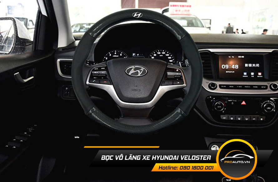 Bọc da tay lái xe Veloster