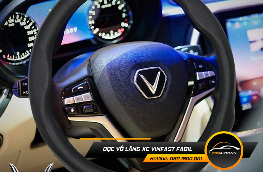 Bọc da vô lăng xe Vinfast Fadil