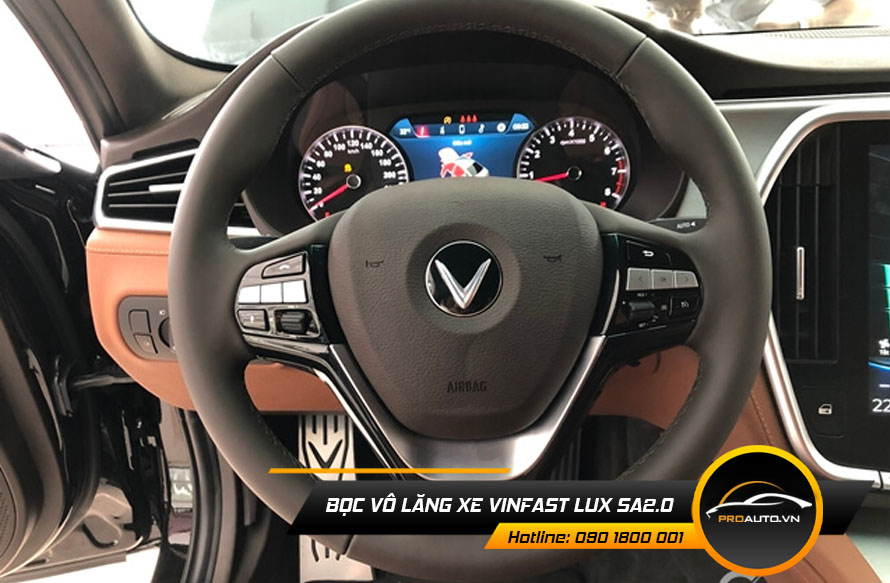 Bọc da vô lăng xe Vinfast Lux SA2.0