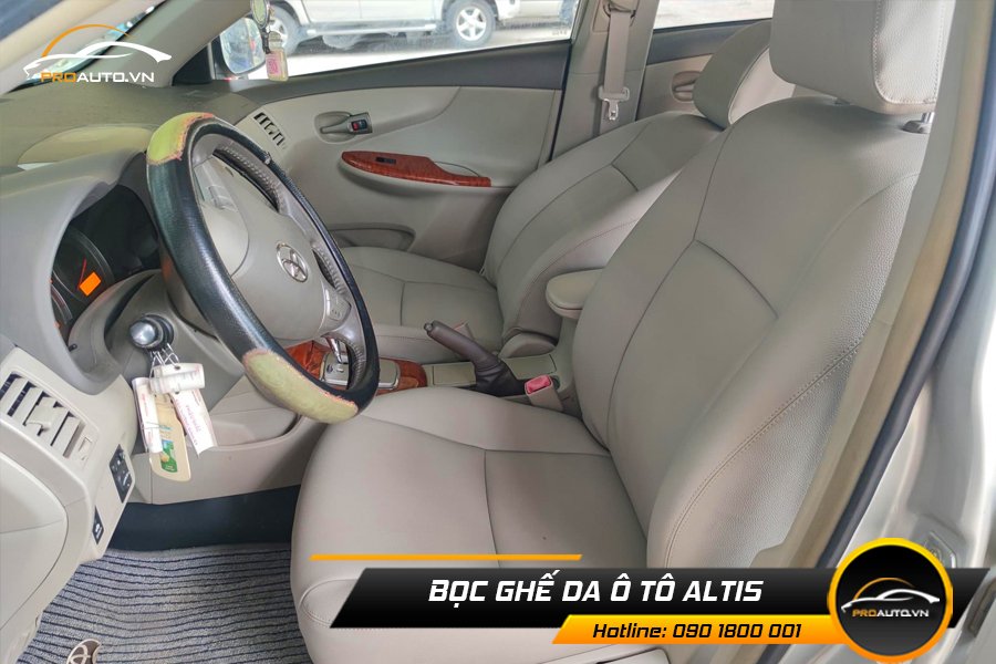 Bọc ghế da ô tô Altis đẹp