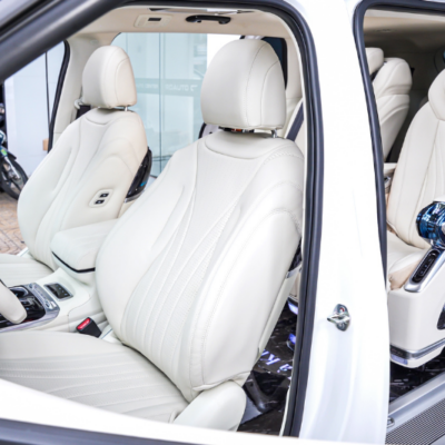 Bọc ghế da Nappa cùng màu trắng ngọc trai