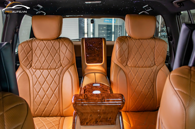 Bọc ghế da Nappa xe Lexus 570 màu nâu bò