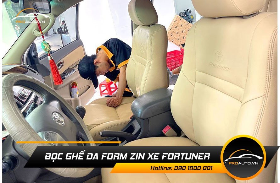 Bọc ghế da xe Fortuner kiểu form zin