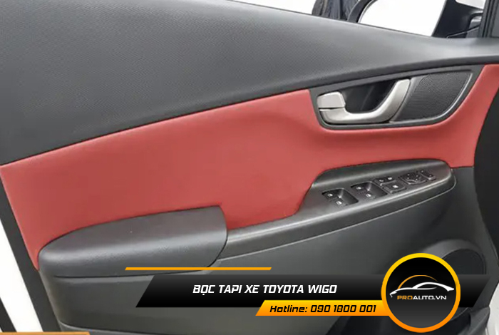Bọc da tapi cửa Toyota Wigo