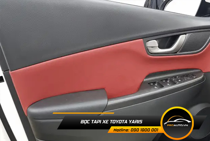 Bọc da tapi cửa Toyota Yaris