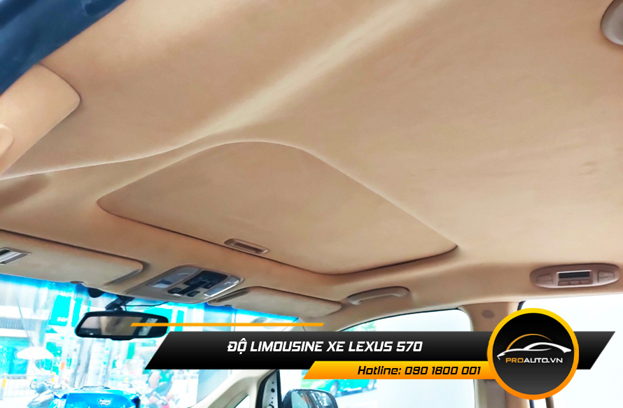 Bọc trần da lộn xe Lexus 570