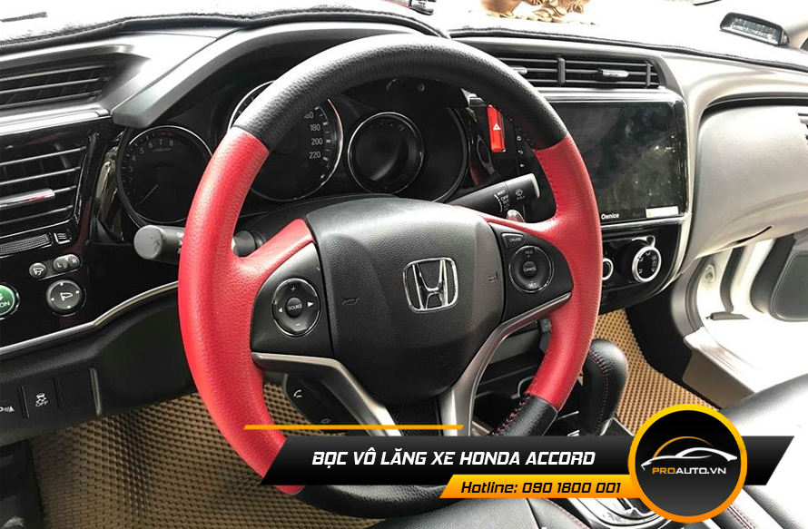 Bọc da tay lái xe Accord