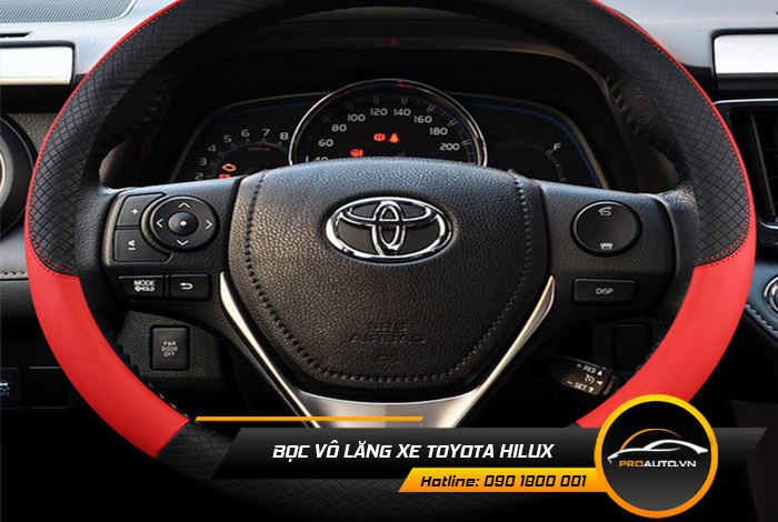 Bọc da vô lăng xe Toyota Hilux
