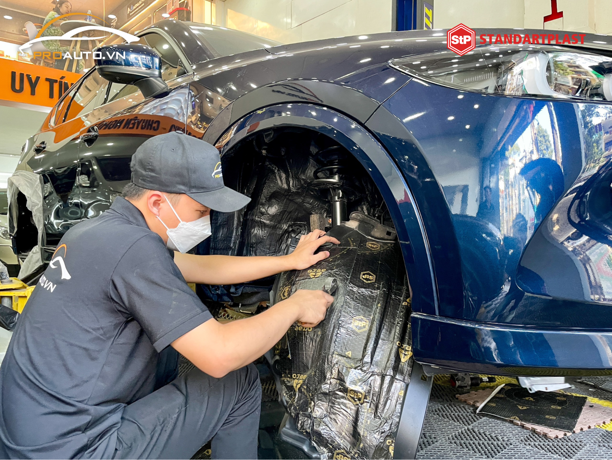 Cách âm 4 hốc bánh xe với vật liệu cách âm StP