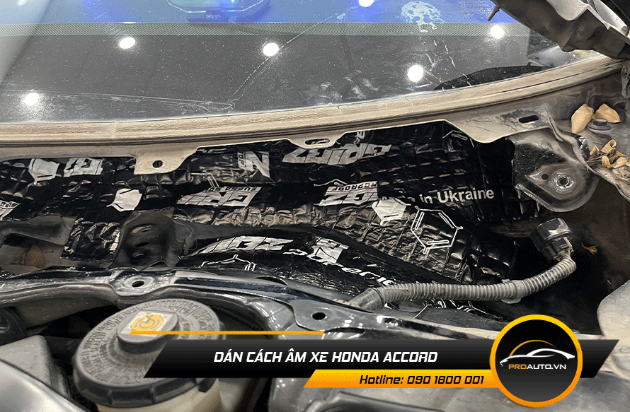 Cách âm chống ồn xe Accord vị trí khoang máy