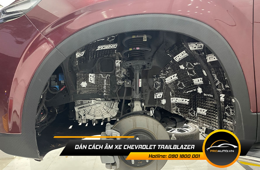 Cách âm chống ồn Chevrolet Trailblazer vị trí hốc bánh