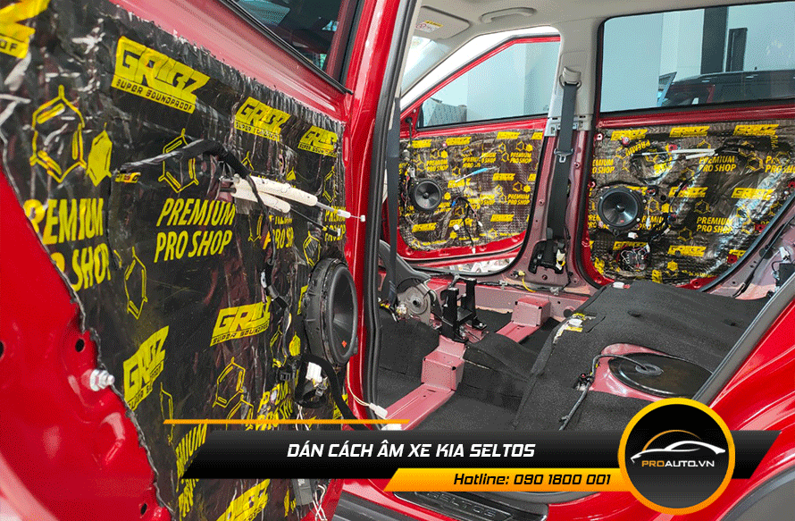 Cách âm chống ồn xe Kia Seltos vị trí cửa