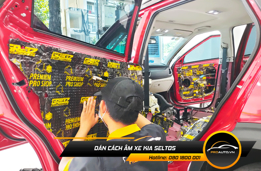 Cách âm chống ồn xe Kia Seltos vị trí cửa
