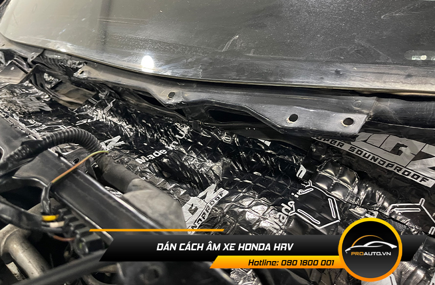 Cách âm chống ồn xe HRV vị trí khoang máy