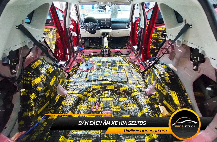 Cách âm chống ồn xe Kia Seltos vị trí sàn xe