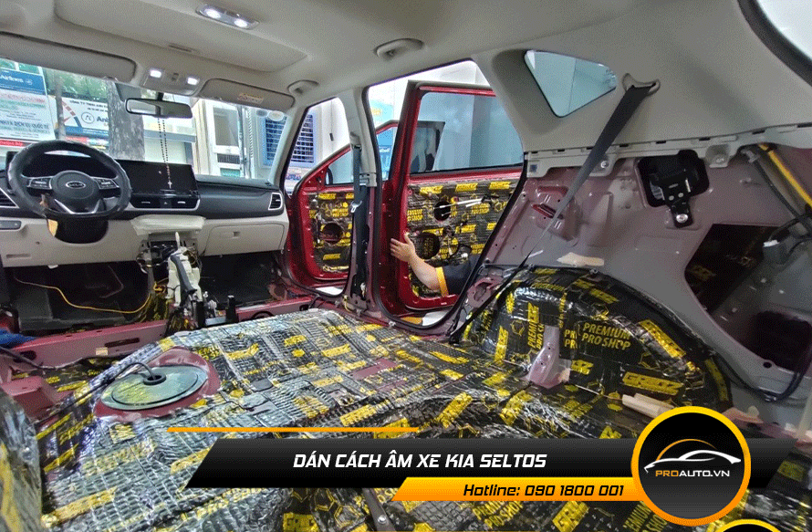 Cách âm chống ồn xe Kia Seltos vị trí sàn xe