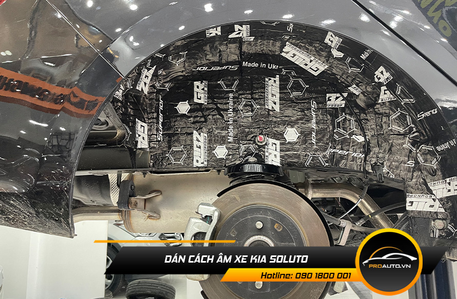 Cách âm chống ồn xe Soluto vị trí hốc bánh