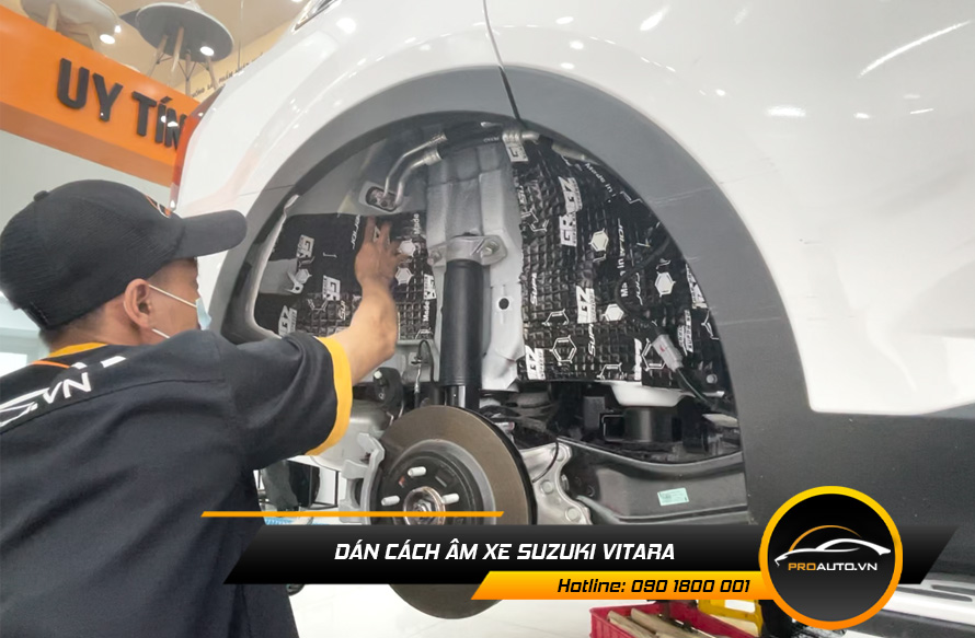 Cách âm chống ồn xe Suzuki Vitara vị trí hốc bánh