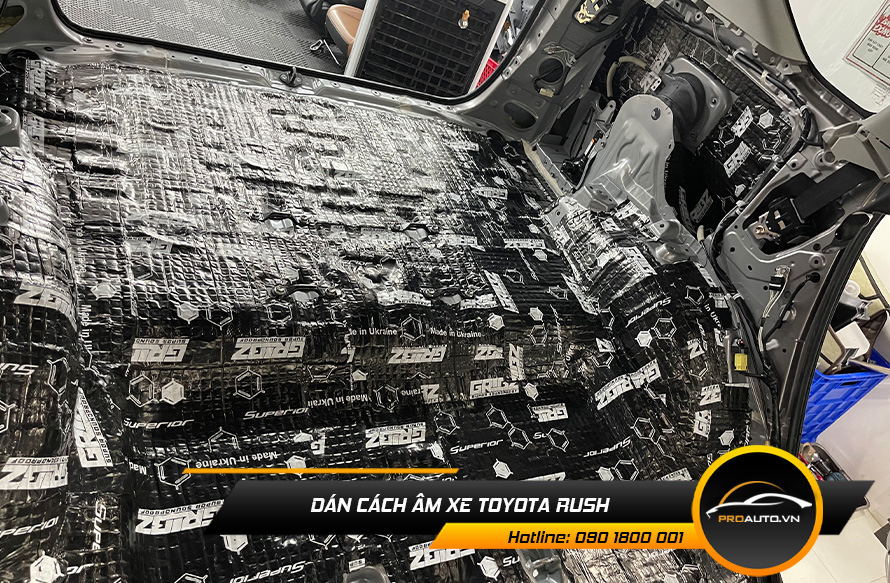 Cách âm chống ồn xe Toyota Rush vị trí sàn xe