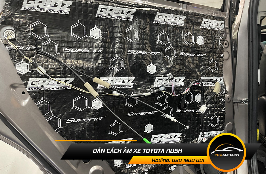 Cách âm chống ồn xe Toyota Rush vị trí cửa