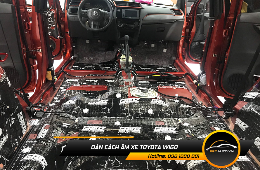 Cách âm chống ồn xe Toyota Wigo vị trí sàn xe