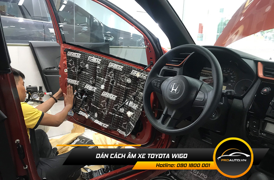 Cách âm chống ồn xe Toyota Wigo vị trí cửa