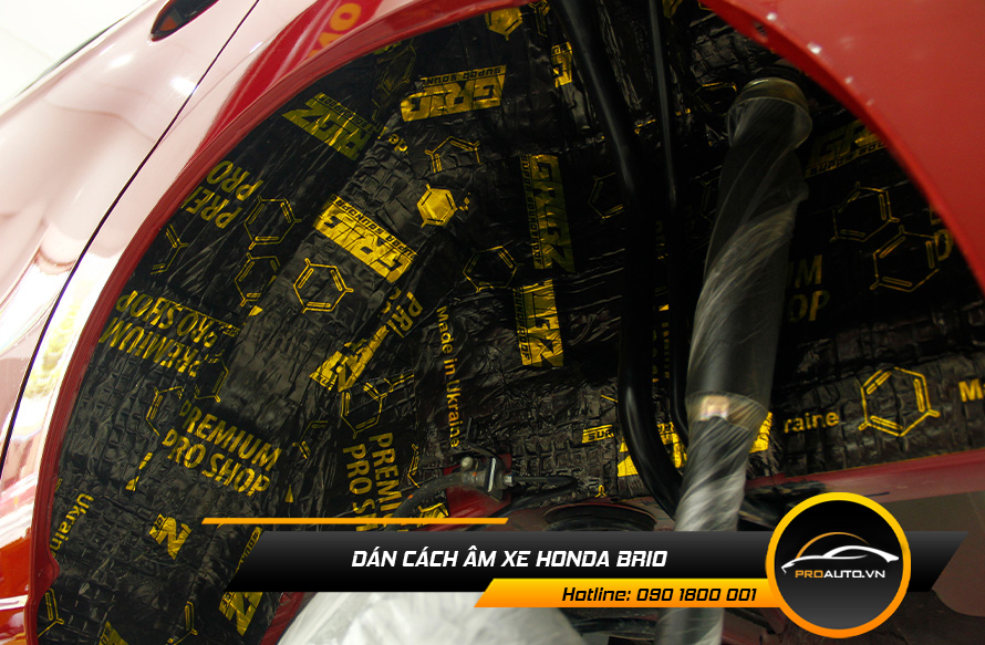 Cách âm chống ồn xe Honda Brio vị trí hốc bánh