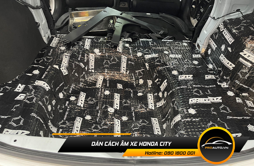 Cách âm chống ồn xe Honda City vị trí sàn xe