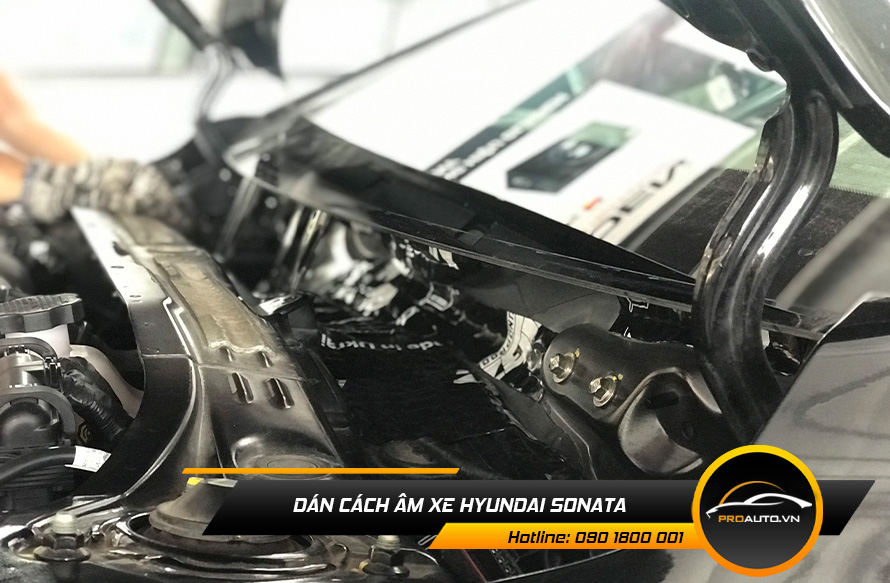 Cách âm chống ồn xe Hyundai Sonata vị trí khoang máy