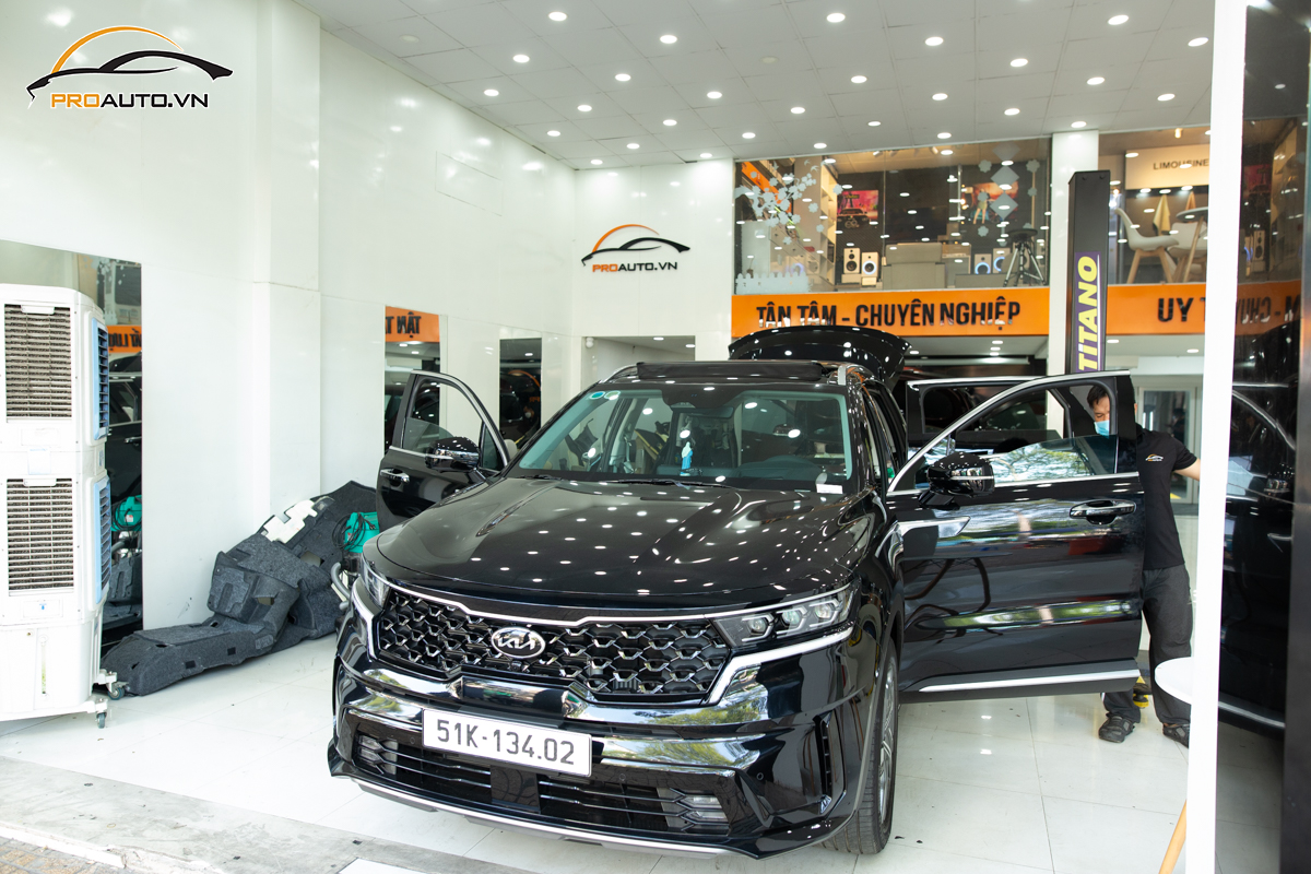 Cách âm chống ồn xe Kia Sorento