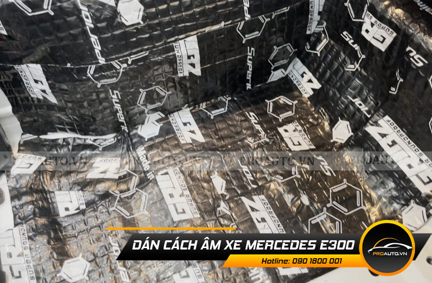 Cách âm chống ồn xe Mercedes E300 vị trí sàn