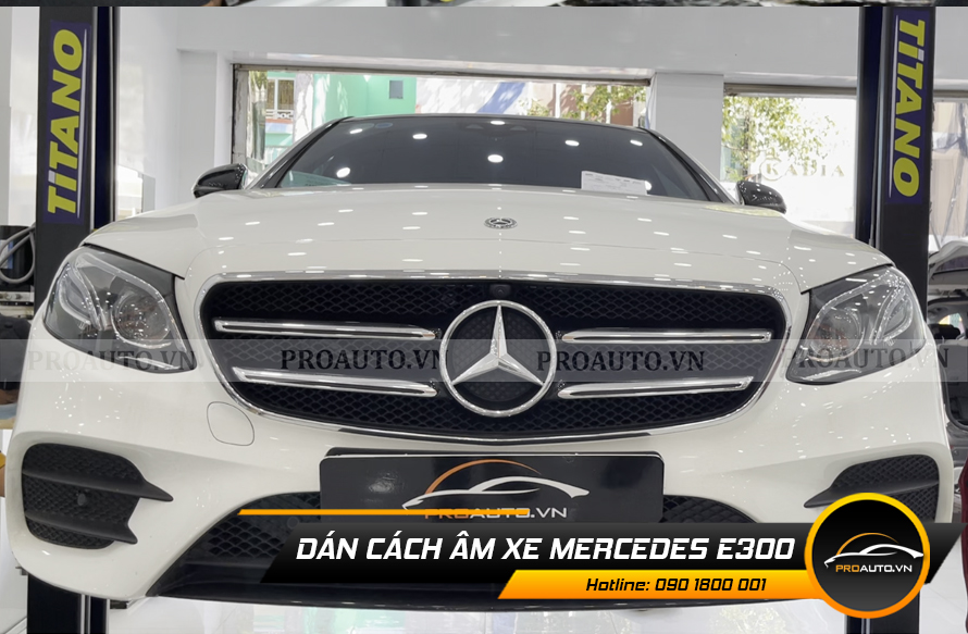 Cách âm chống ồn xe Mercedes E300