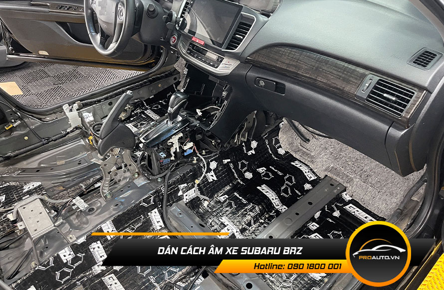 Cách âm chống ồn xe Subaru BRZ vị trí sàn xe