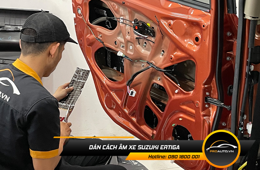 Cách âm chống ồn xe Suzuki Ertiga vị trí cửa