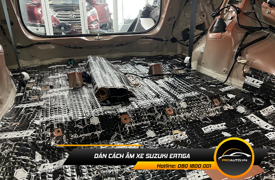 Cách âm chống ồn xe Suzuki Ertiga vị trí sàn
